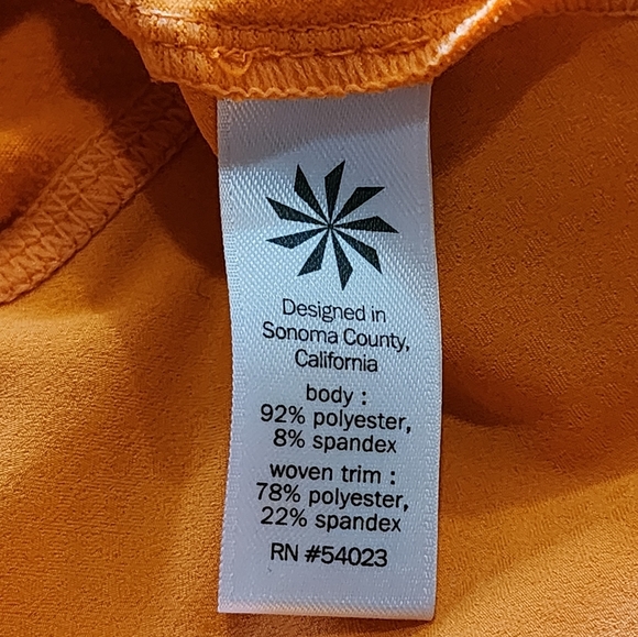 Athleta Orange Quarter Zip Jacket Thumbholes Reflective Activewear - Picture 11 of 12